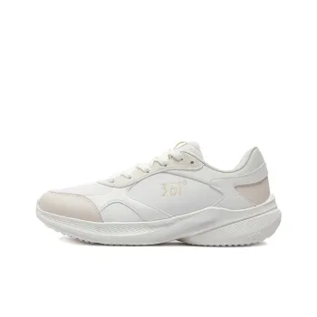 361° Wear resistant And Lightweight Low Top Sprint Running Shoes Men's White Beige