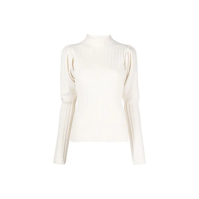 Chloé High Neck Ribbed Knit Jumper-0