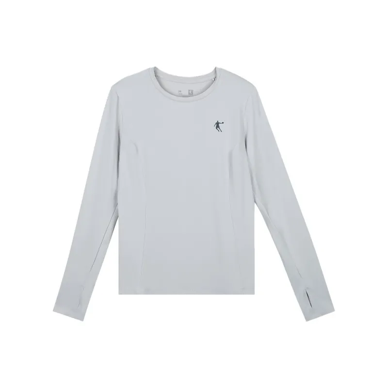 QIAODAN Regular T Shirt Women's Light Moss Gray-0