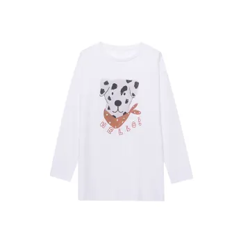 CHARM PICK Drop Shoulder Sleeve T Shirt Women's White