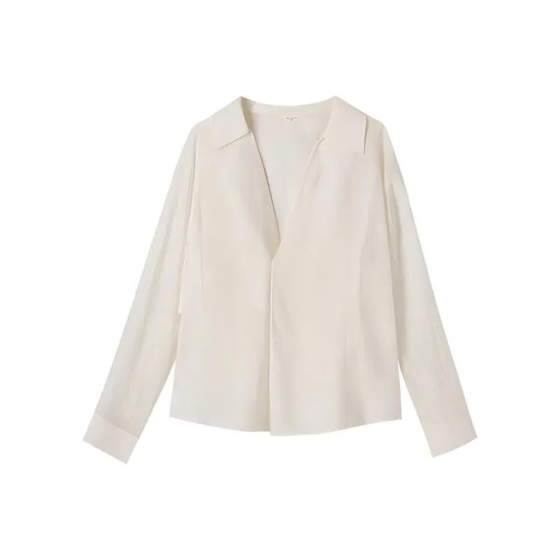 Hacikis Shirt Women's Mung Bean Beige-0