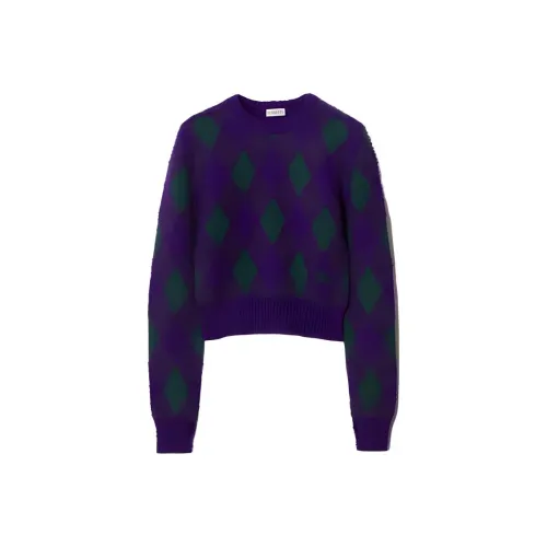 Burberry Argyle knit Wool Cropped Jumper