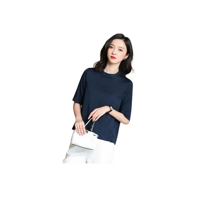 Yi Mengyuan Silk T shirt Women's-0