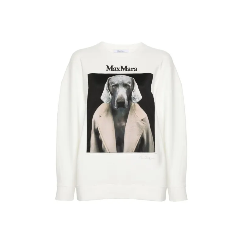 MaxMara Logo Embroidered Crewneck Sweatshirt-0