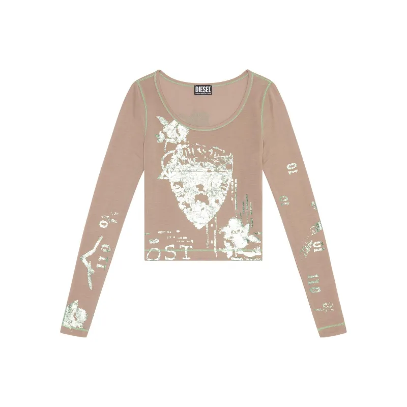 DIESEL T Shirts Women's Light Brown-0