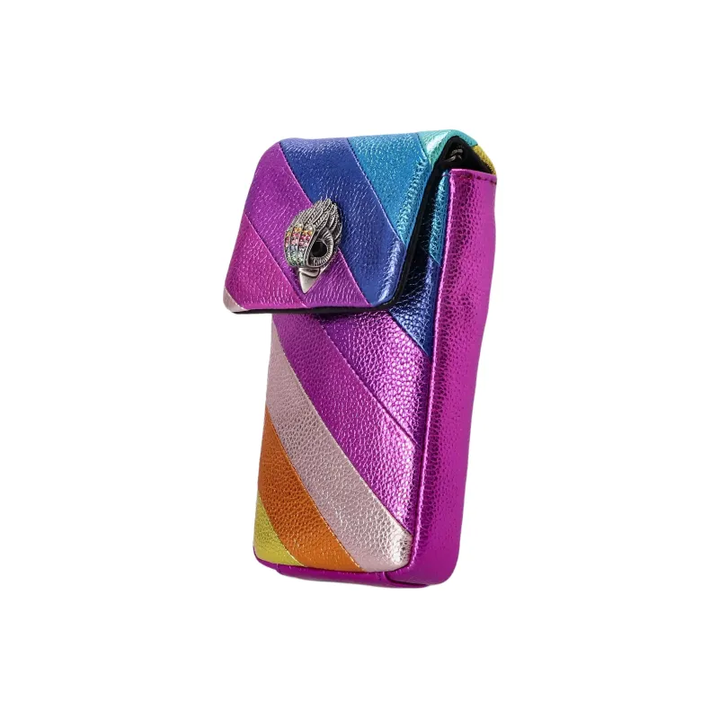 Kurt Geiger London Lambskin Shoulder Bag With Cell Phone Pouch Women's Pink & Multicolor-2