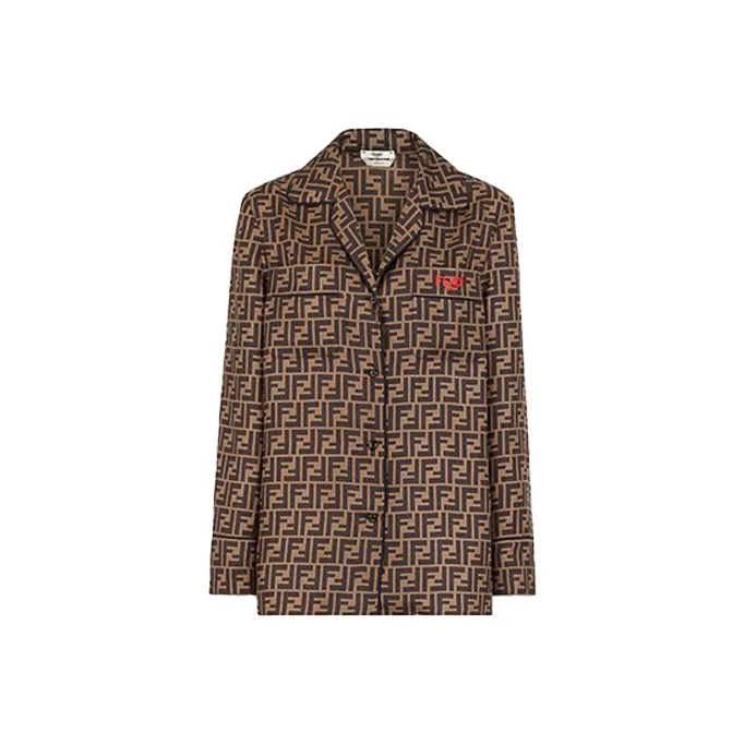 FENDI Shirts Women's Brown-0
