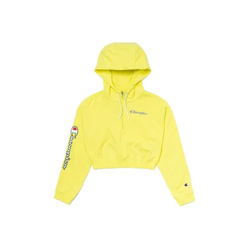Champion Hooded Regular Sweatshirt Women's Yellow