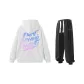 Clothing Set (White Sweatshirt+Black Sweatpants)
