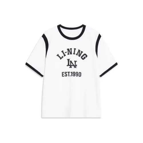 LINING Sports Life Collection T Shirts Women's Ivory