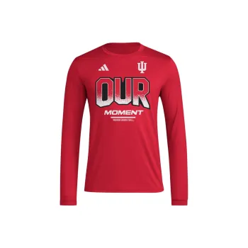 Adidas Kansas Indiana Long Sleeve Pre-Game Tee Basketball Jerseys Unisex Victory Red/Multicolor