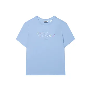 FILA Heritage SS24 T Shirt Women's Mountain Temple Blue