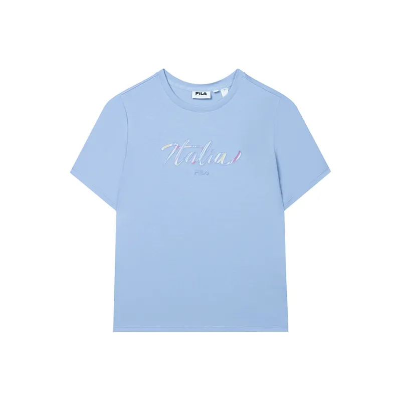 FILA Heritage SS24 T Shirt Women's Mountain Temple Blue-0