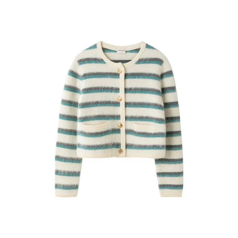 Charlie Luciano Sweater Women's White Blue-0
