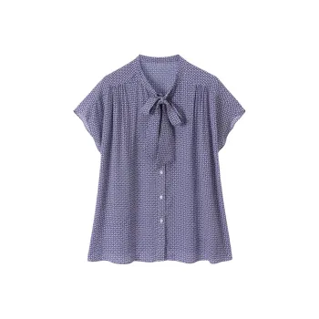 H-YXIANG T-Shirt Women's Four-Leaf Celadon Green