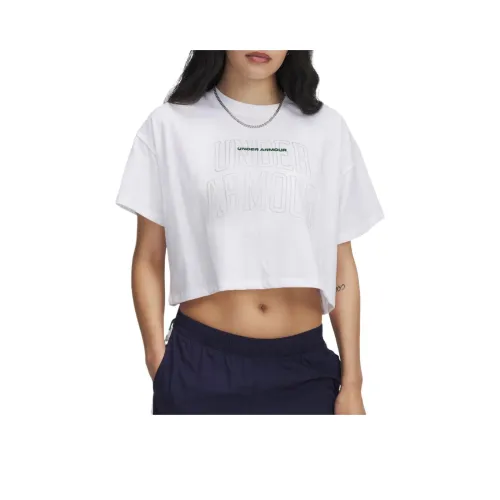 Under Armour Varsity Drop Shoulder Sleeve T Estas Women's White