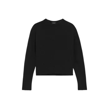 THEORY Cropped Crew Neck Sweater