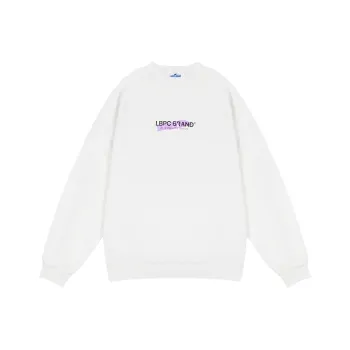 LBPC Crew Neck Loose Fit Sweatshirt Unisex White