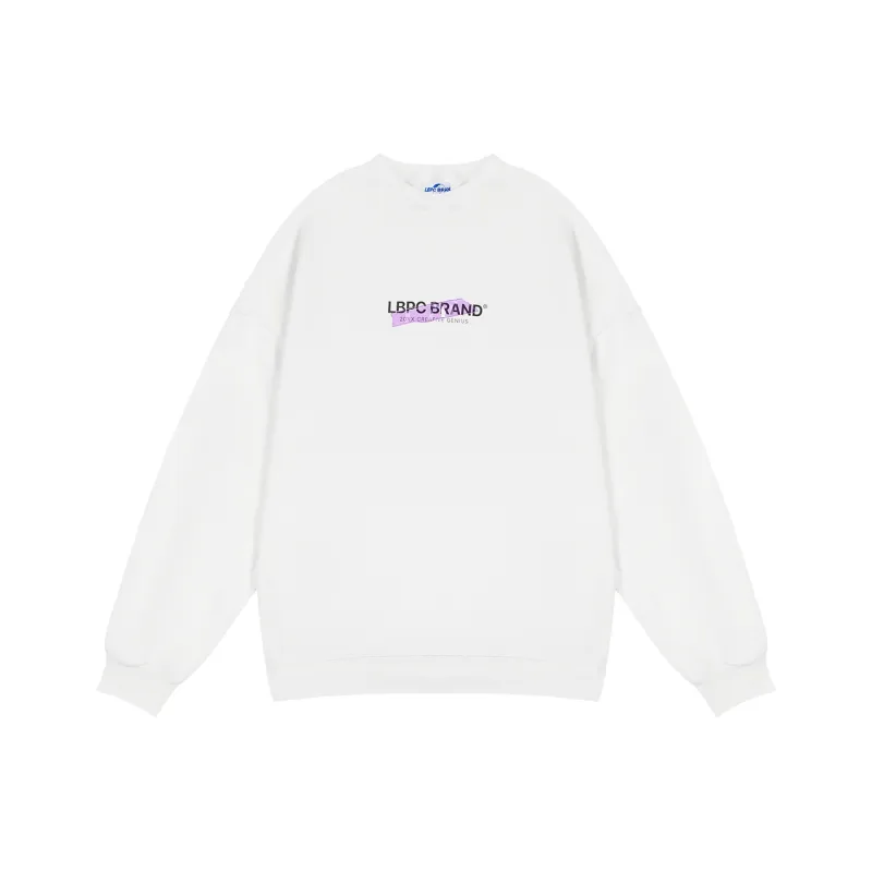 LBPC Crew Neck Loose Fit Sweatshirt Unisex White-0
