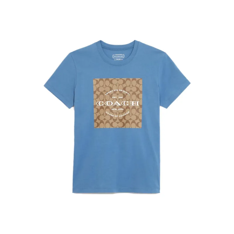 COACH SS23 Regular T Shirt Women's Blue-0