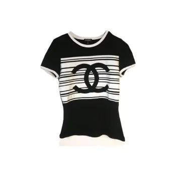 CHANEL T Shirts Women's Black