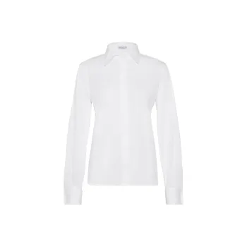 Brunello Cucinelli Embellished Stretch Poplin Shirt