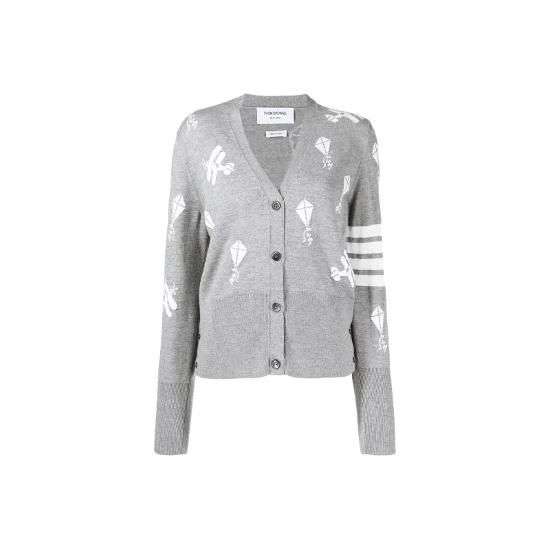 THOM BROWNE Cashmere Sweaters Women's Gray-0