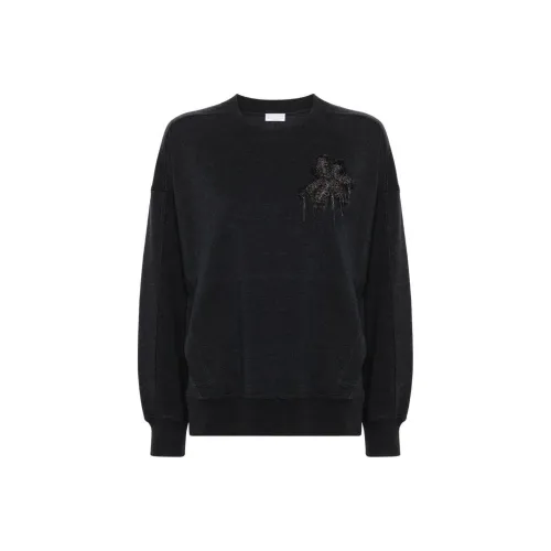 Brunello Cucinelli Flower-crest French Terry Sweatshirt