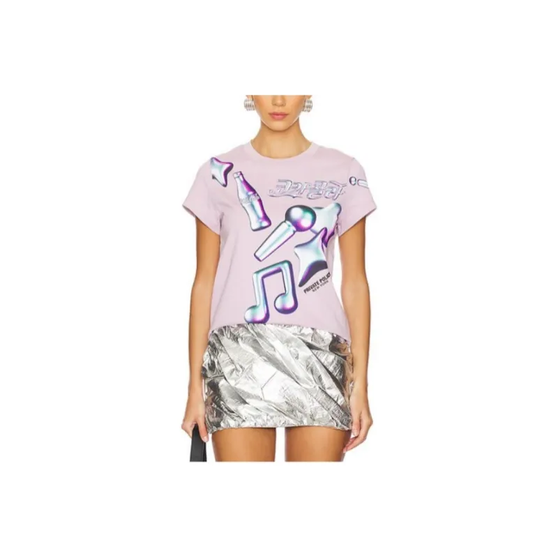 PRIVATE POLICY T Shirt Women's Purple-0