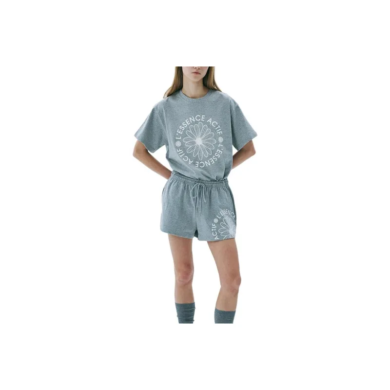 MARDI MERCREDI SS25 T Shirt Women's Grey/ivory Korean Style-0
