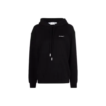 OFF WHITE Diag Regular Hoodie Black/White