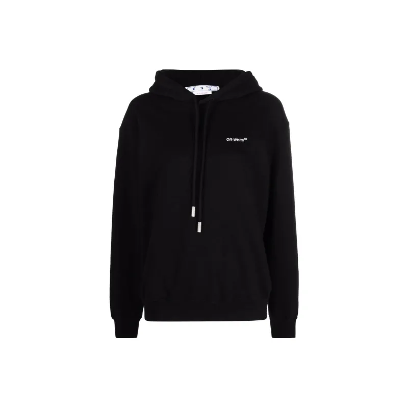 OFF WHITE Diag Regular Hoodie Black/White-0