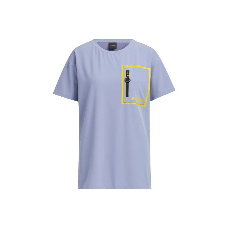 Adidas T Shirts Women's Silver Gray Violet-0