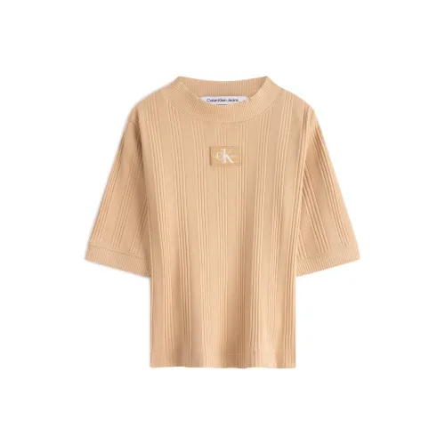 CALVIN KLEIN T Shirt Women's Ivory Yellow