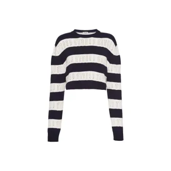 MIU MIU SS22 Sweater Women's Navy Blue
