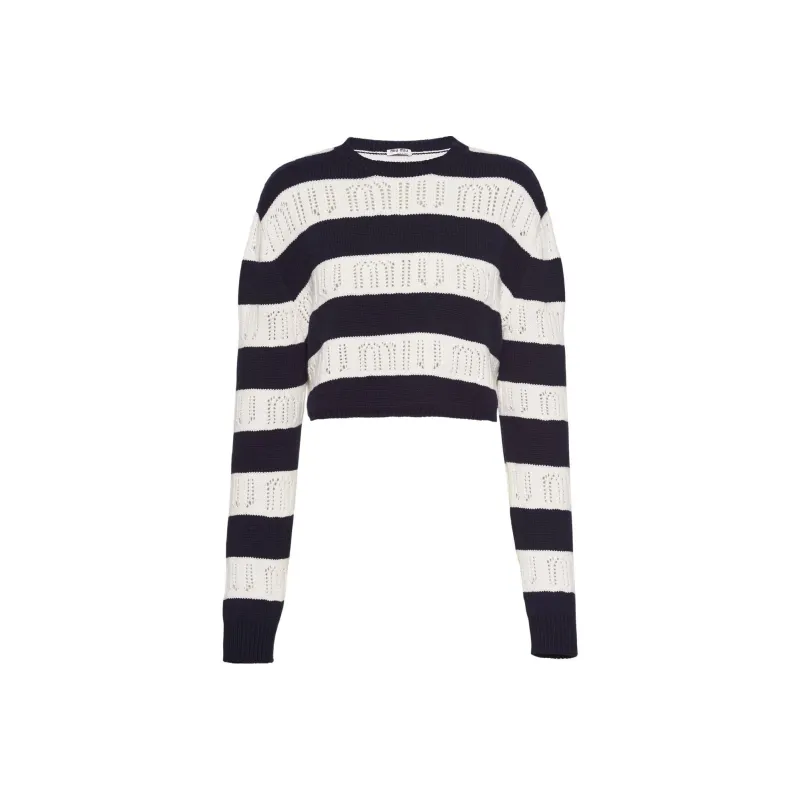 MIU MIU SS22 Sweater Women's Navy Blue-0
