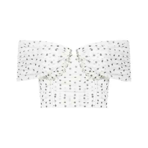Self portrait Polka dot Print Cropped Top