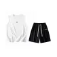 Clothing Set (White Tank Top+Black Shorts)