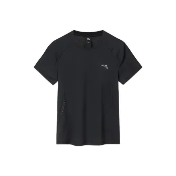 Anta Running Collection Raglan Sleeve T Shirt Women's Basic Black