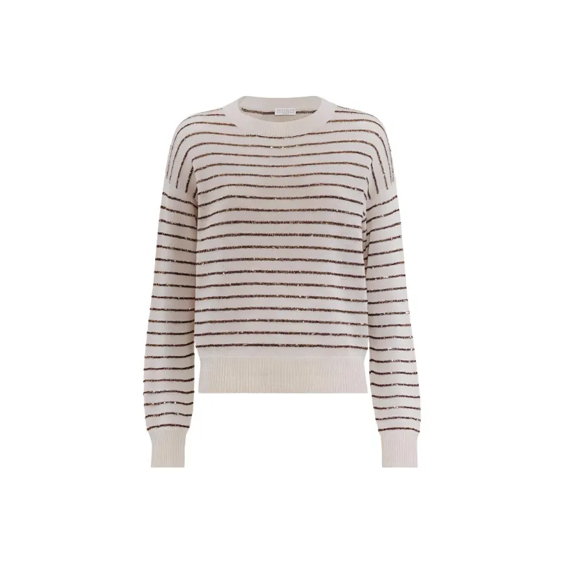 Brunello Cucinelli Striped Crewneck Jumper-0