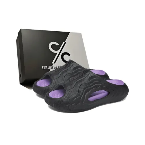 Colorful Creations EVA Cut Out Cushioning, Slip Resistant, Odor Resistant, Quiet Slide Slippers Men's