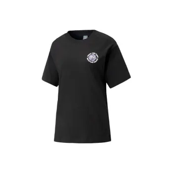PUMA DOWNTOWN Drop Shoulder Sleeve T Shirt Women's Black