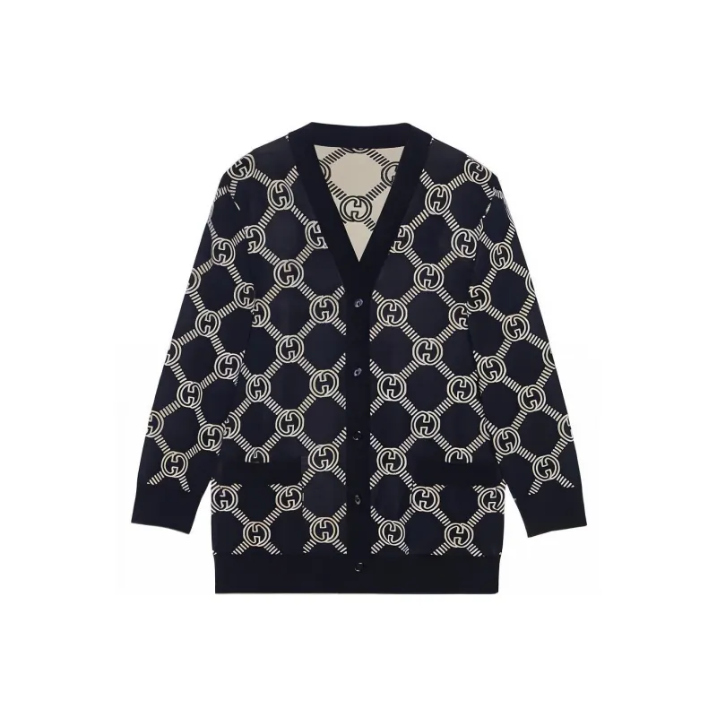 GUCCI GG jacquard Reversible Cardigan-0