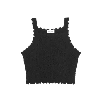 SAINT LAURENT SS22 Tank Top Women's Black