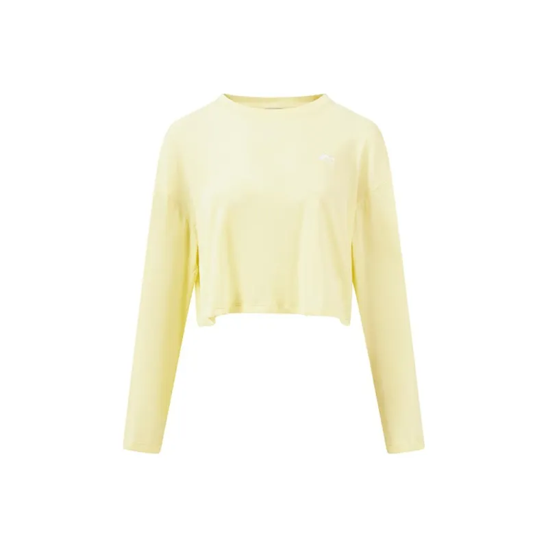 PONY Drop Shoulder Sleeve T Shirt Women's Light Yellow-0