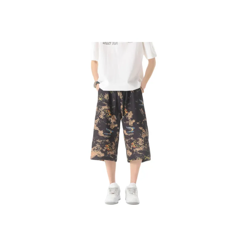 HOKLV Casual Shorts Unisex Black-0