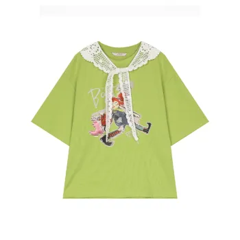 ELF SACK Drop Shoulder Sleeve T Shirt Women's