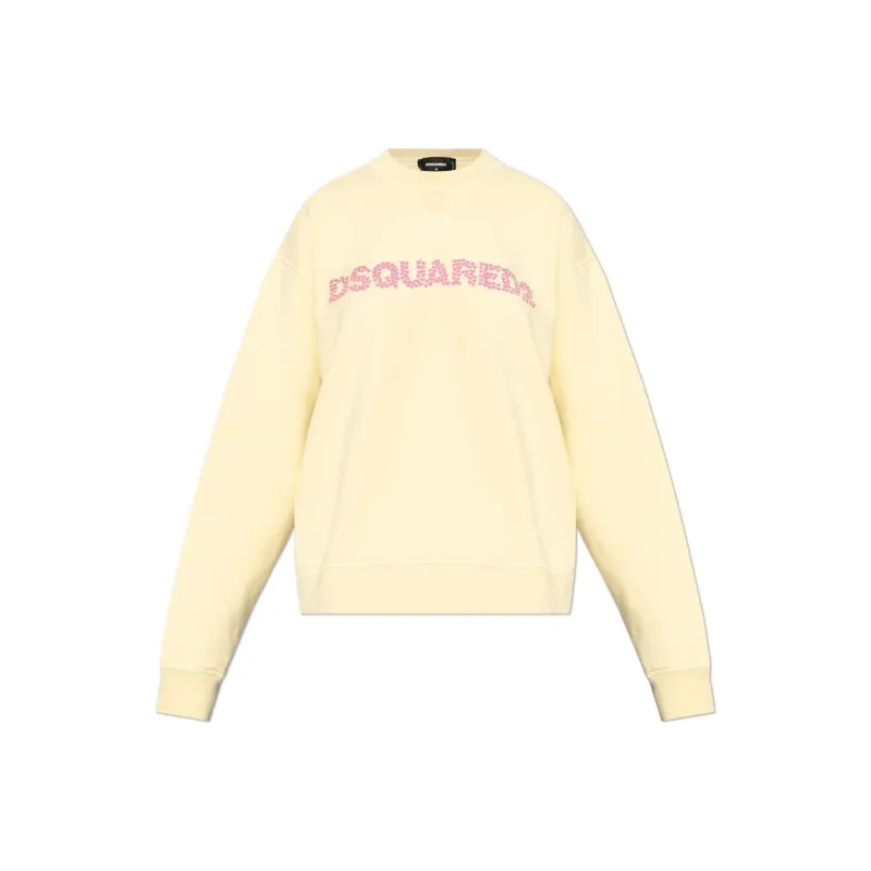 DSQUARED 2 Brushed Fleece Logo Cool-Fit Sweatshirt-0