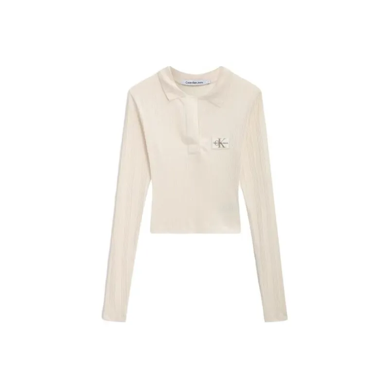 CALVIN KLEIN Regular T-Shirt Women's Almond Yellow-0