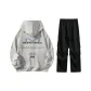 Clothing Set (Light Gray Top, Black Pants)